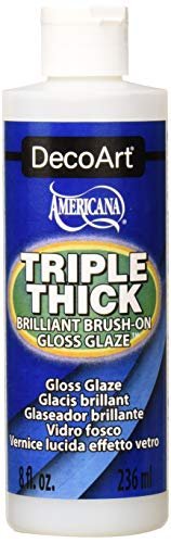 Decoart Triple Thick Gloss Glaz, 8 Fl Oz Bottle,White Blue - Imported  Products from USA - iBhejo