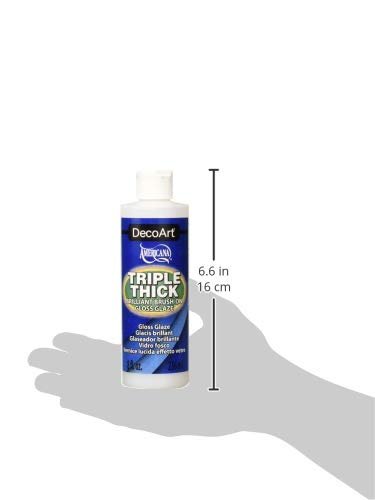 Decoart Triple Thick Gloss Glaz, 8 Fl Oz Bottle,White Blue - Imported  Products from USA - iBhejo
