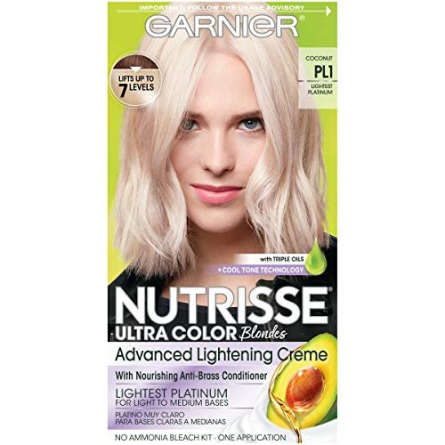 Garnier Nutrisse Ultra Color Nourishing Permanent Hair Color Cream, PL1  Ultra Pure Platinum (1 Kit) Blonde Hair Dye (Packaging May Vary), Pack of 1  - Shop Imported Products from USA to India Online - iBhejo
