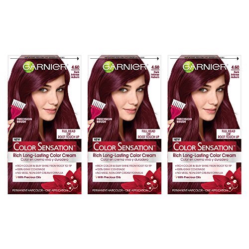 Garnier Color Sensation Hair Color Cream,  Cherry on Top (Dark Intense  Auburn), (Pack of 3) (Packaging May Vary) - Imported Products from USA -  iBhejo