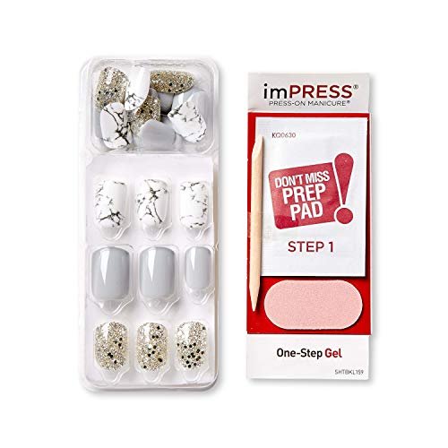 KISS imPRESS Press-On Manicure, Nail Kit, PureFit Technology, Short Press-On  Nails, Square, Knock Out, Includes Prep Pad, Mini File, Cuticle Stick, a -  Shop Imported Products from USA to India Online -