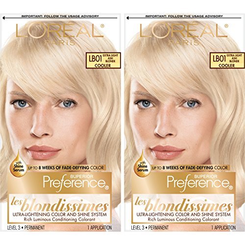 L'Oreal Paris Superior Preference Fade-Defying + Shine Permanent Hair Color, LB01 Extra Light Ash Blonde, Pack of 2, Hair Dye - Shop Imported Products from USA to India Online - iBhejo L'Oreal Paris Superior Preference Fade-Defying + Shine Permanent Hair Color, LB01 Extra Light Ash Blonde, Pack of 2, Hair Dye - Shop Imported Products from USA to India Online - iBhejo