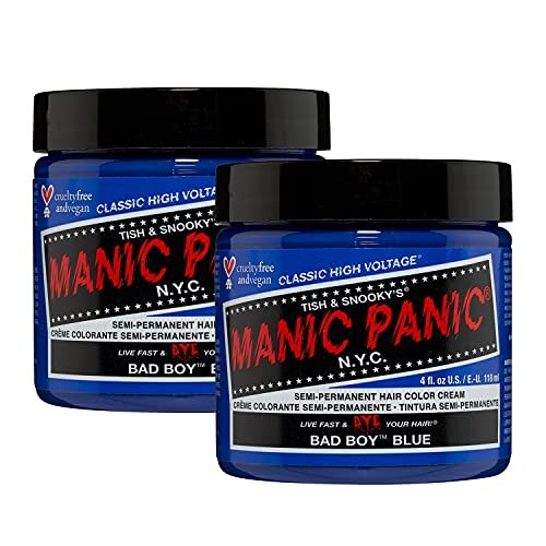 Manic Panic Semi-Permanent Hair Color Cream, Bad Boy Blue, 4 fl oz 