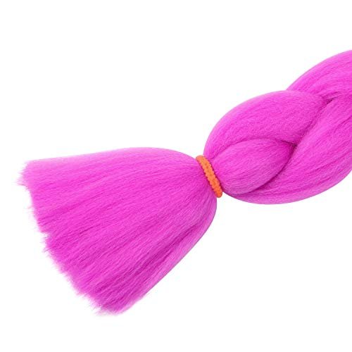 Jumbo Braiding Hair Attachment Ombre orange color halloween Christmas style  3pakcs synthetic box braids Hair Extension 24Inch Crochet Braids (Orange)