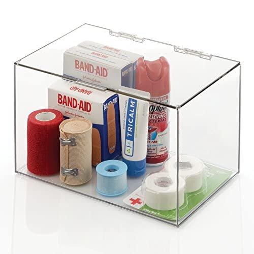 mDesign Bathroom Plastic Stackable Storage Display Container Box