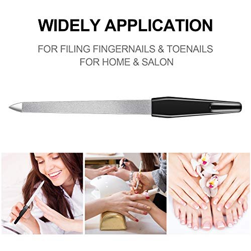 3PCS 4.5'' Stainless Steel Nail File V-Shaped Double-sided Stainless Steel  Metal Professional Non-slip Nail File Nail Cuticle Pusher Women Men DIY  Beauty Tools (Silver) : Amazon.in: Beauty