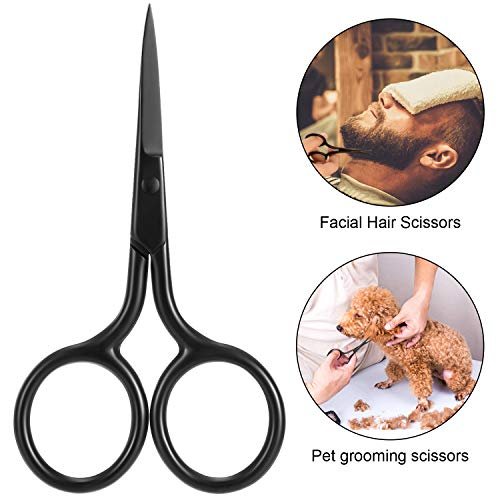 Stainless Steel Mustache Trimming Scissors Mini Small Scissors