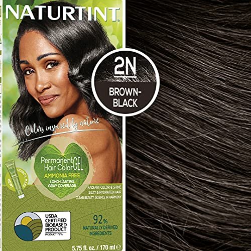 Naturtint Permanent Hair Color 2N Brown Black (Pack of 6), Ammonia