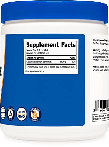 Nutricost Calcium Carbonate Powder 500 Grams