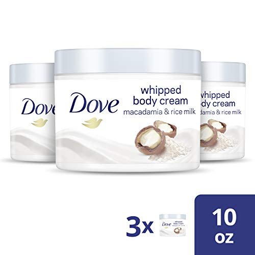 Dove Whipped Body Cream Dry Skin Moisturizer Macadamia And Rice Milk  Nourishes Skin Deeply, 10 Ounce (Pack Of 3) - Imported Products from USA -  iBhejo