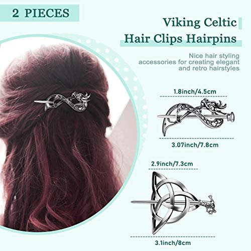 Viking Dragon Hairpin, Viking Hair Clips, Hair Sticks, Women Hair