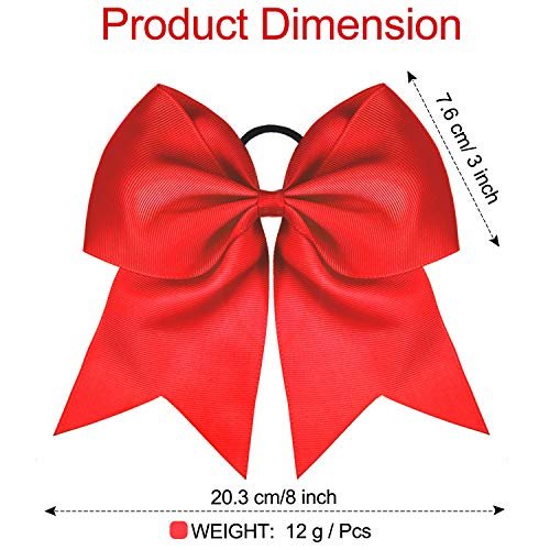 2 Packs Jumbo Cheerleading Bow 8 Inch Cheer Hair Bows Large Cheerleading  Hair Bows With Ponytail Holder For Teen Girls Softball Cheerleader Outfit  Un - Imported Products from USA - iBhejo