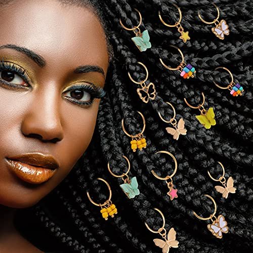 Willbond 18 Pieces Butterfly Hair Jewelry For Braids Summer Gold