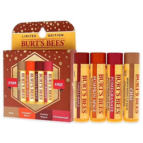 Burt's Bees 100% Natural Moisturizing Lip Balm For Dry & Cracked Lips,  Pomegranate