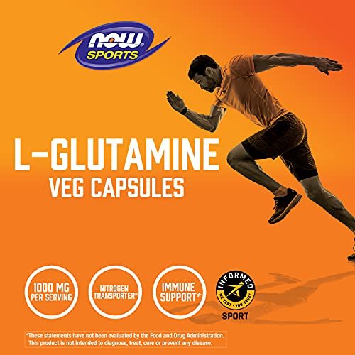 NOW Supplements, L-Glutamine 500 mg, Nitrogen Transporter* Amino Acid, 120  Veg Capsules