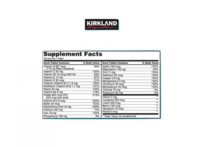 Kirkland Signature Organic Multivitamin One Per Day - 80 Tablets 