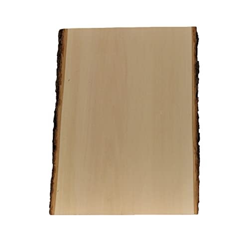 Walnut Hollow Basswood Country Plank Large with Bark for Woodburning