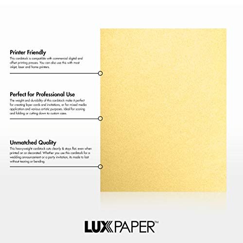 LUXPaper 8.5 x 11 Cardstock | Letter Size | Silver Metallic | 105lb.  Cover (192lb. Text) | 50 Qty