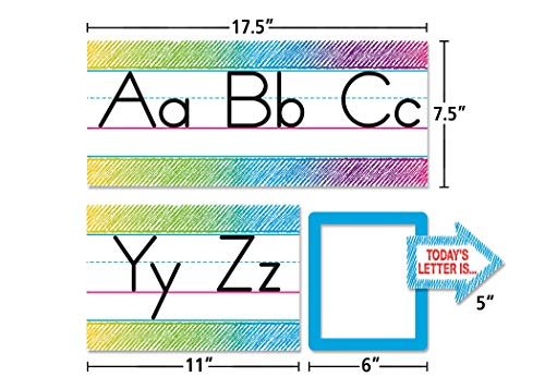 Teacher Created Resources Colorful Scribble Alphabet Line Bulletin ...
