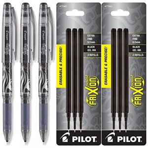 Pilot FriXion Clicker Erasable Pen, Fine, 0.7 mm, Assorted Gel Ink. 5 Pack 13989