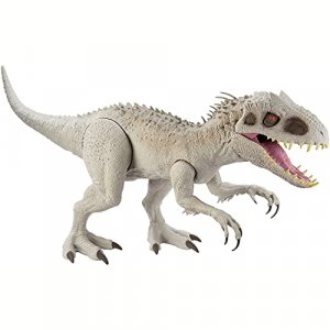 Jurassic World Camp Cretaceous Super Colossal Indominus Rex 18-in High & 3.5 Ft Long, Movable Arms & Legs, Swallows 20 Mini Action Figures, 4 Years O