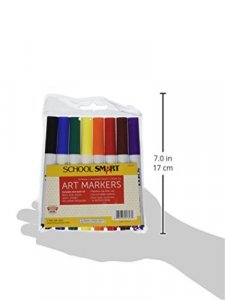 School Smart Chisel Tip Watercolor Markers - Set of 12 - Assorted Colors