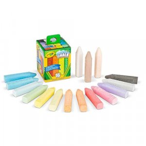 S&S Worldwide Giant Box of Jumbo Sidewalk Chalk, 126 Pieces, 9 Colors -  Bulk Set Color Splash Outdoor Colored Chalk for Kids and Toddlers Ages 3+