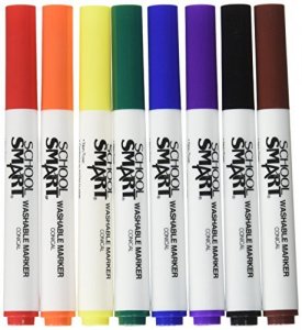 School Smart Chisel Tip Watercolor Markers - Set of 12 - Assorted Colors