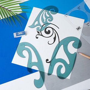 Mr. Pen- French Curve, Large Circle Template and Ellipse Template (6 Pc), Curve Ruler, Drawing Tools, Drafting Tools, Geometry Template, Drawing Temp