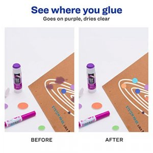 Avery Glue Stick Disappearing Purple Color, Washable, Nontoxic, 1.27 oz. Permanent Glue Stic, 6pk (98071)