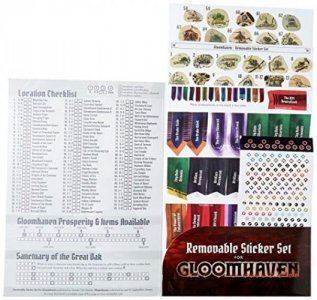 Cephalofair Games Sinister Fish Gloomhaven Removable Sticker Set, Removable Stickers Multi-Award-Winning Strategy Boxed Board Game Accessory for ages