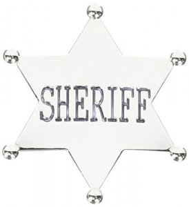 Forum Novelties Wild Western Silver Star Sheriff Badge
