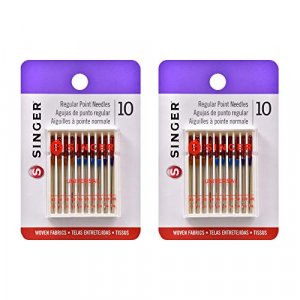 SINGER Universal Regular Point Machine Needles, 20-Count, Sizes 80/12,  90/14, 100/16