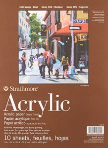 Strathmore Acrylic Paper Pad 9X12-10 Sheets -430900 - Imported