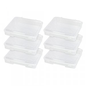 Iris USA Portable Project Case, 6 Pack, Clear