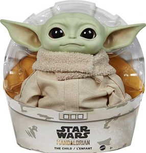 Star Wars Grogu Plush Toy, 11-in The Child from The Mandalorian, Collectible Stuffed Character for Movie Fans, Ages 3 Years and Older