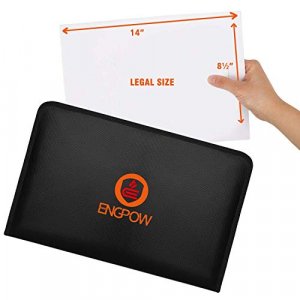 Legal Size Expanding File Folder Important Document Organizer Fireproof Document Bag with 13 Pockets,Color Labels,Non-Itchy Silicone Coated Portable