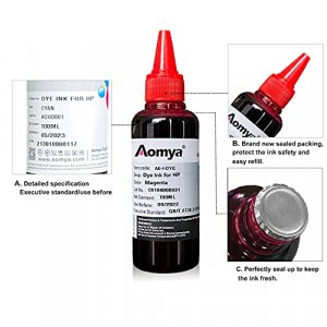 Aomya Ink Refill Kit 100ml for HP 61 60 62 63 564 920 901 902 932 933 934 940 950 951 952 94 95 96 Inkjet Printer Cartridges Refillable Ink Cartridge