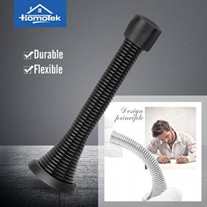 HOMOTEK 12 Pack Black Spring Door Stops,3-1/4