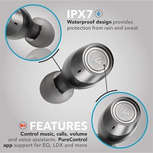 Lypertek PurePlay Z3 2.0 True Wireless Earbuds - 10+70 Hours Play Time, PureControl App, Bluetooth 5.2, Wireless Charging, IPX7 Waterproof, Black
