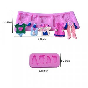 Cute Baby Silicone Fondant Cake Mold Kitchen Baking Mold Cake Decorating Moulds Modeling ToolsGummy Sugar Chocolate Candy Cupcake Mold(6 PACK)