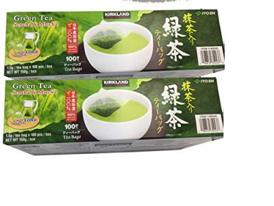 Kirkland Signature Ito En Matcha Blend (Green Tea), 100% Japanese Green Tea Leaves, Box of 100 Tea Bags (Pack of 2 Boxes)