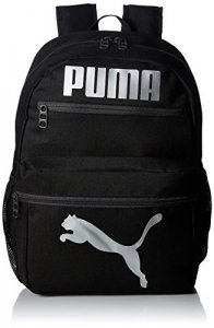 PUMA unisex child Evercat Meridian childrens school backpacks, Black/Silver, Youth Size US