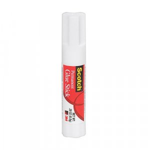 School Smart Glue Stick, 0.74 Ounces, White and Dries Clear, Pack of 12