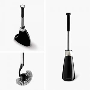 simplehuman Toilet Brush with Caddy Stainless Steel, Black