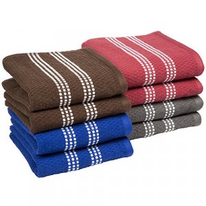  Belizzi Home 8 Piece Towel Set 100% Ring Spun Cotton, 2 Bath  Towels 27x54, 2 Hand Towels 16x28 And 4 Washcloths 13x13