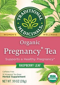 Traditional Medicinals Organic Pregnancy Tea Raspberry Leaf Herbal Tea, Supports Healthy Pregnancy, (Pack of 2) - 32 Tea Bags Total