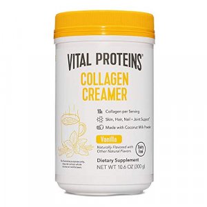 Vital Proteins Collagen Coffee Creamer, No Dairy & Low Sugar Powder with Collagen Peptides Supplement - with Energy-Boosting MCTs - Vanilla 10.6oz