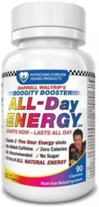 Darrell Waltrip's Boogity Booster All-Day Energy Capsules-Natural Energy Supplement with Guarana Extract, Ginseng, D-Ribose, and Yerba Mate-Natural E