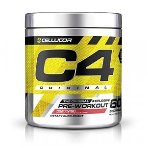 Cellucor C4 Original Pre Workout Powder Energy Drink W/ Creatine, Nitric Oxide & Beta Alanine, Fruit Punch, 60 Servings